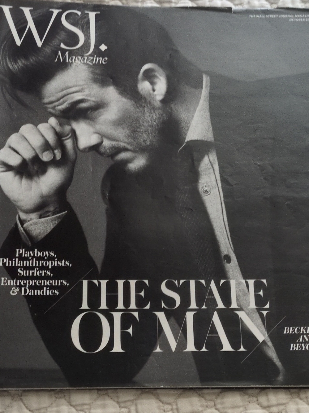 WSJ Magazine "The State of Man" Black & White Cover